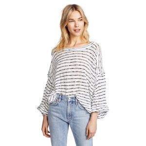 Free People Island Girl Hacci Stripe Top 🌿